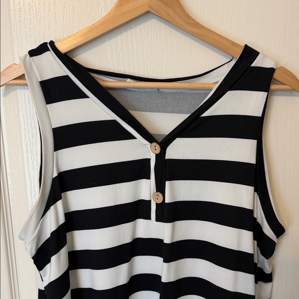 Striped V-Neck Tank Top